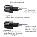 Motorcycle Universal Modified LED Hand Blocks Light(Single Lamp White)