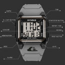 SYNOKE 9803 Square Large Screen Retro Sports Electronic Watch Men Outdoor Luminous Waterproof Multi-Function Watch(Gray)