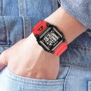 SYNOKE 9803 Square Large Screen Retro Sports Electronic Watch Men Outdoor Luminous Waterproof Multi-Function Watch(Black)