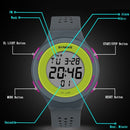SYNOKE 67866 Swimming Waterproof Porous Breathable Silicone Strap Sports LED Electronic Watch(Yellow)