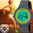 SYNOKE 67866 Swimming Waterproof Porous Breathable Silicone Strap Sports LED Electronic Watch(Black)