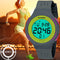 SYNOKE 67866 Swimming Waterproof Porous Breathable Silicone Strap Sports LED Electronic Watch(Black)