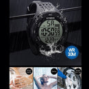 SYNOKE 9007 Men Outdoor Large Dial Shockproof And Drop Resistant Sports Electronic Watch(Silver)
