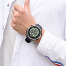SYNOKE 9007 Men Outdoor Large Dial Shockproof And Drop Resistant Sports Electronic Watch(Black)