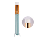6 PCS Soft Hair Nasal Washing Brush To Remove Blackheads And Deep Cleansing Nose Pore Shrinkage Cleaning Brush( Flat Head Green Gold)