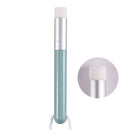 6 PCS Soft Hair Nasal Washing Brush To Remove Blackheads And Deep Cleansing Nose Pore Shrinkage Cleaning Brush( Flat Head Green Silver)