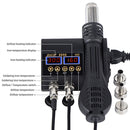 Hot Air Desoldering Station Dual Digital Display Two In One Temperature Control Electric Soldering Iron Soldering Station, EU Plug