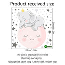 2 PCS ZSZ1778 Luminous Smiling Baby Elephant Wall Stickers Background Wall Bedroom Stickers, Specification: 28x28cm