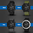 SYNOKE 9658 Student Outdoor Multi-Function Waterproof Large Dial Sports Electronic Watch(Military Green)