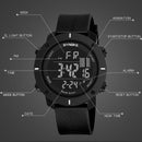 SYNOKE 9658 Student Outdoor Multi-Function Waterproof Large Dial Sports Electronic Watch(Military Green)