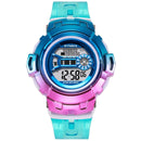 SYNOKE 9625 Student Waterproof Sports Chameleon Colorful Digital Watch(Blue Purple)