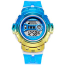 SYNOKE 9625 Student Waterproof Sports Chameleon Colorful Digital Watch(Blue Gold)