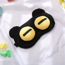 2 PCS Men And Women Sleeping Goggles Cute Cartoon Children Funny Student Goggles Sleep Hood(Squinting)