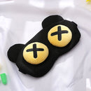 2 PCS Men And Women Sleeping Goggles Cute Cartoon Children Funny Student Goggles Sleep Hood(XX)