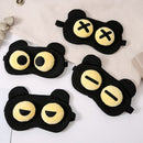 2 PCS Men And Women Sleeping Goggles Cute Cartoon Children Funny Student Goggles Sleep Hood(Squinting)