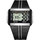 SYNOKE 9222 Men Large Screen Square Multi-Function Waterproof Luminous Electronic Watch(Black)