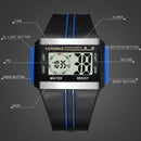SYNOKE 9222 Men Large Screen Square Multi-Function Waterproof Luminous Electronic Watch(Black)