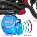 Motorcycle High And Low Snail Waterproof Speaker With Lamp(Blue)