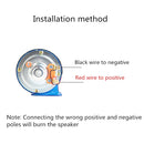 Motorcycle High And Low Snail Waterproof Speaker With Lamp(Blue)