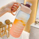 1.6L Diamond Gradient Space Plastic Sports Water Kettle Summer Portable Large-Capacity Straw Cup(Pink)