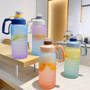 1.6L Diamond Gradient Space Plastic Sports Water Kettle Summer Portable Large-Capacity Straw Cup(Pink)