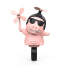 2 PCS SMCP23564 Motorcycle Modified Pull-Up Pig Helmet Decoration Accessories(Pink Ordinary)