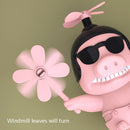 2 PCS SMCP23564 Motorcycle Modified Pull-Up Pig Helmet Decoration Accessories(Pink Ordinary)