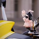 2 PCS SMCP23564 Motorcycle Modified Pull-Up Pig Helmet Decoration Accessories(Pink Ordinary)
