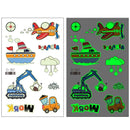 20 PCS Waterproof Children Luminous Cartoon Transport Car Tattoo Sticker(Ei-267)