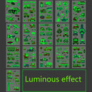 20 PCS Waterproof Children Luminous Cartoon Transport Car Tattoo Sticker(Ei-268)
