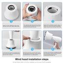 G8 Universal Hair Diffuser Adaptable For Blow Dryers with Rotatable Design Curly Hair Large Wind Hood(White )