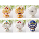Metal Globe Ashtray With Lid Holiday Gift Tea Table Decoration(Silver Castle)