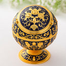 Metal Globe Ashtray With Lid Holiday Gift Tea Table Decoration(Treasure Rose)