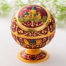 Metal Globe Ashtray With Lid Holiday Gift Tea Table Decoration(Red Castle)
