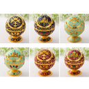 Metal Globe Ashtray With Lid Holiday Gift Tea Table Decoration(Red Castle)