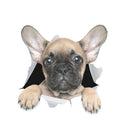 4 PCS Personality Puppy 3D Car Stickers Waterproof Car Body Block Scratches Simulation Stickers(Pugs)