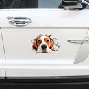 4 PCS Personality Puppy 3D Car Stickers Waterproof Car Body Block Scratches Simulation Stickers(Pugs)