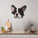 4 PCS Personality Puppy 3D Car Stickers Waterproof Car Body Block Scratches Simulation Stickers(Pugs)