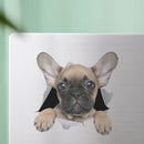 4 PCS Personality Puppy 3D Car Stickers Waterproof Car Body Block Scratches Simulation Stickers(Pugs)