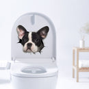 4 PCS Personality Puppy 3D Car Stickers Waterproof Car Body Block Scratches Simulation Stickers(Pugs)