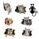 4 PCS 3D Simulation Animal Personality Car Stickers Glass Car Door Scratches Decorative Occlusion Stickers(Cat Style 1)