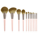 11 in 1 Small Pudding Soft Hair Makeup Brush Set Loose Powder Brush Eye Shadow Brush Naked Outfit