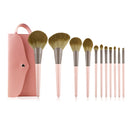 11 in 1 Small Pudding Soft Hair Makeup Brush Set Loose Powder Brush Eye Shadow Brush With PU Bag