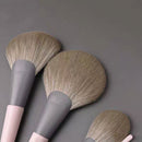 11 in 1 Small Pudding Soft Hair Makeup Brush Set Loose Powder Brush Eye Shadow Brush With PU Bag