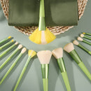14-In-One Super Soft Hair Beauty Makeup Brush Set Loose Powder Brush Fan-Shaped Highlight Brush Concealer Brush,Style: OPP Bag