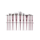 10 In 1 Long Stick Thumbprint Makeup Brush Set Laser Plating Handle Beginner Makeup Tool With PU Bag