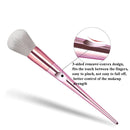 10 In 1 Long Stick Thumbprint Makeup Brush Set Laser Plating Handle Beginner Makeup Tool With PU Bag