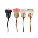 Rose Flower Makeup Brush Loose Powder Brush Beauty Tools(Black Flower Petal)