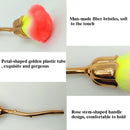 Rose Flower Makeup Brush Loose Powder Brush Beauty Tools(Black Flower Petal)