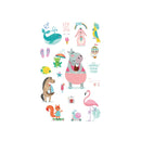 20 PCS Waterproof Anti-Sweat Children Cute Cartoon Animal Tattoo Stickers(EC-592)